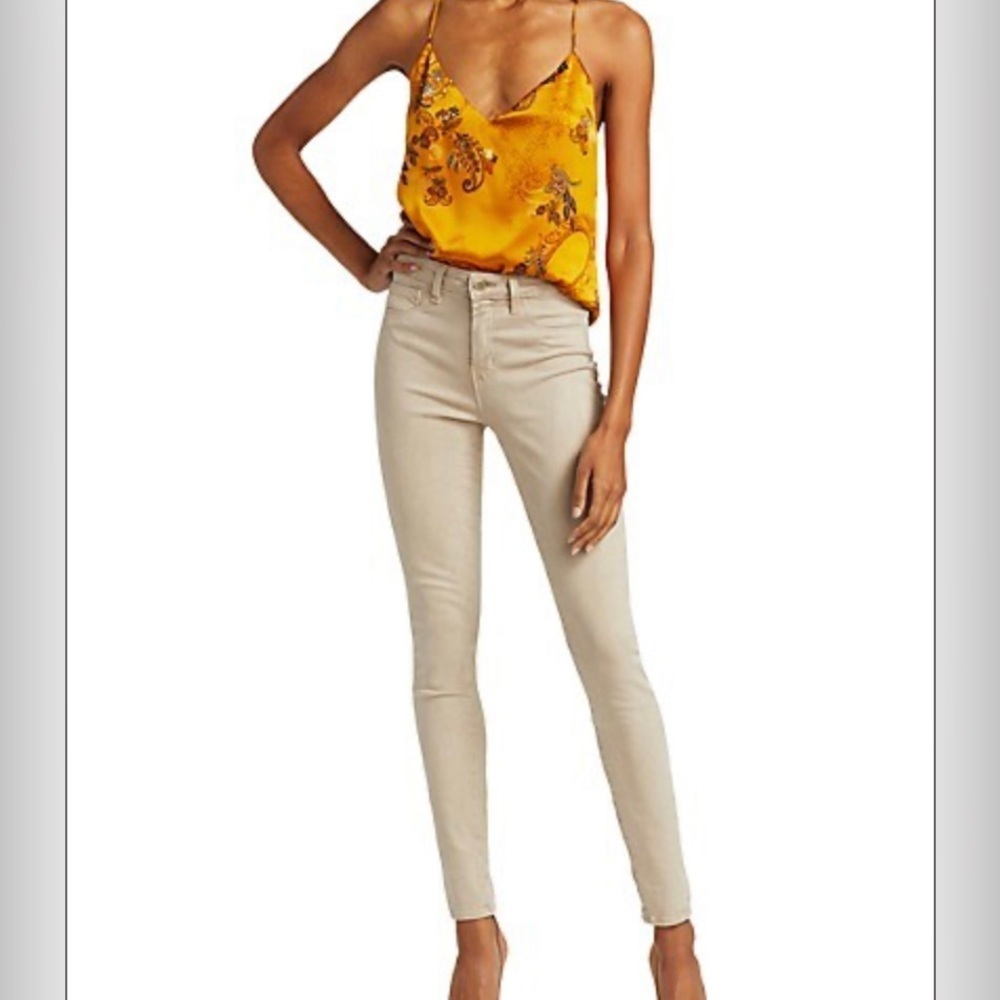 L'AGENCE Mid Rise Light Yellow Skinny Denim Jeans Womens Size 25 NWOT